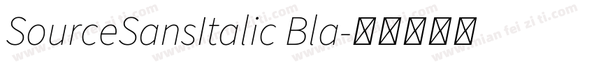 SourceSansItalic Bla字体转换